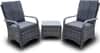 Carry Bird Wicker Patio Furniture Outdoor Balcony Chairs In Grey Colour