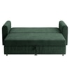 Alfon 2 Seater Velvet Pull Out Sofa Cum Bed with Storage In Green