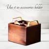 Inseparables Teak Wood Spoon Stand Copper
