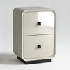 Evo Wood Side Table in Cream Colour
