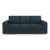 Apollo Sofa Set (Colour : Indigo Blue, Cushion : Hard, Back Type : Regular, Seater : 3+1+1)