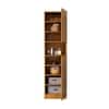 Hexa Red Wooden 2 Door Wardrobe with Hanging Space in Giant Wood Colour