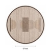 Handmade Round Wool Rug Modern Minimalist Beige 5 Feet Carpet