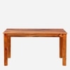 Donna Solid Wood 6 Seater Dining Table in Warm Walnut Finish