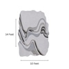 Handmade Wool Silk Shaped Rug Modern Wave Beige 10 x 14 Feet Carpet