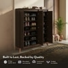 Webster 32 Pair Shoe Rack in Classic Walnut Finish