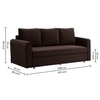 Melano 3 Seater Pull Out Sofa cum Bed  in Brown Colour