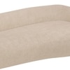 Luxelounge Wood 2-Seater + Ottoman With Upholstery Non Storage Sofa In White Colour