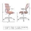 Wiwngas Mid Back Ergonomic Chair in Orange Colour