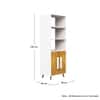 Hexa Engineered Wood Bookshelf Multipurpose Storage Rack in Frosty White and Giant Wood Colour