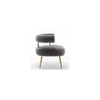 Bonnita Solid Wood Accent Chair in Grey Colour