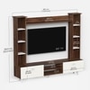 Bluewud Pinn Engineered Wood Tvcabinet In Brown Maple & White Finish