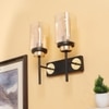 Eliante Modern Wall Lights Mild Steel & Glass Material Black, Gold & Champaign Finish