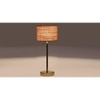 Beige Jute with Metal Gold Table Lamp
