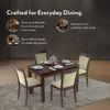 Diner 4 Seater Dining Table In Dark Walnut Finish
