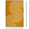 Presto Yellow Geometric Hand Tufted Wool Carpet 5X7 Feet