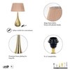 Ignatio Metal Table Lamp With Beige Cotton Shade