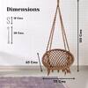Swingzy Cotton Netted Rope Hanging Swing Chair for Adults and Kids Brown
