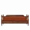 Rattan Solid wood Three Seater sofa in Provincial TeakCopper Orange Colour Fabric