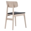 Scandinavian Tacy Dining Chair Beige Natural Wood Finish