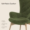 Contour Chair With Ottoman In Moss Green