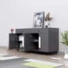 Hexa Red Multipurpose Storage Cabinet With 2 Drawer 4 Door in Slate Grey Colour