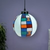 Globe Glass Electric Hanging Light in White Colour