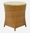 Hobart Wicker Table And Chair Set In Beige Brown Dual Tone Finish