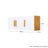 Hexa Red Multipurpose Storage Cabinet With 3 Door in Giant Wood And Frosty White Colour