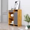 Hexa Red Multipurpose Storage Cabinet With 1 Drawer 1 Door in Giant Wood And Slate Grey Colour