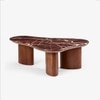 Ollo Solid Wood Coffee Table in Brown Colour