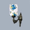 Devansh Metal Electric Wall Light in Antique Gold Colour with Multi Shade Count of 1 Light