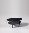 Vway Solid Wood Coffee Table In Black Finish
