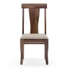 Fabio Dining Chair Set of 2 in Teak Finish with Macadamia Brown Colour