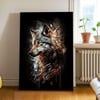The Castle Decor Fire Wolf Spirit Wall Art Framed Painting 20x30 Inch
