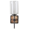 Eliante Modern Wall Lights Mild Steel & Glass Material Chrome, Brown & White Finish