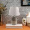 Ceramic Table Lamp Grey Timeless Elegant Design