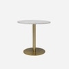 Metalsmith Ally Round Side Table – Metal & Marble, Gold Finish
