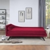 Euclid Velvet Chaise Lounger in Maroon Colour
