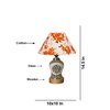 Devansh Conical Multi Cotton Shade Lamp With Wood & Mosaic Glass Base For Decoration/Office/Home/Gifting/Study For Decoration/Office/Home/Gifting/Study -(10X10X14.5) Inches -A