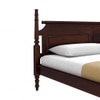 Bala Solid Wood King  Size Upholstered Bed Without Storage (Walnut Finish)