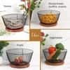 Cache Wire Basket With Wooden Base Black