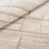 Handmade Wool Shaped Rug Modern Abstract Beige 10 x 14 Feet Carpet