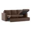 Kowloon Sectional 3 Seater Pull Out Sofa cum Bed In Daschund Brown Colour