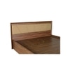 Yuko Engineered Wood Upholstered King Size Bed In Columbia Walnut Finish With Hydraulic Storage