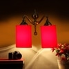 Devansh Metal Electric Wall Light in Red Colour with Red Shade Count of 2 Lights