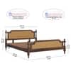 Cane Solid wood King Size Bed in Provincial Teak Finish 72x78 inches