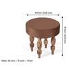 Bestone Sheesham Wood Accent 2+1+1 Seater Bench Set With 2 Stools In Taupe Brown Velvet