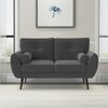 Faro Velvet 2 Seater Sofa in Dark Grey Colour