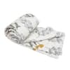 Cream Floral Comforter Quilted Cotton Feel 300 Gsm Single Bed 240 X 160 Cms
